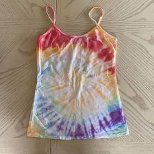 Rainbow tie dye tank.